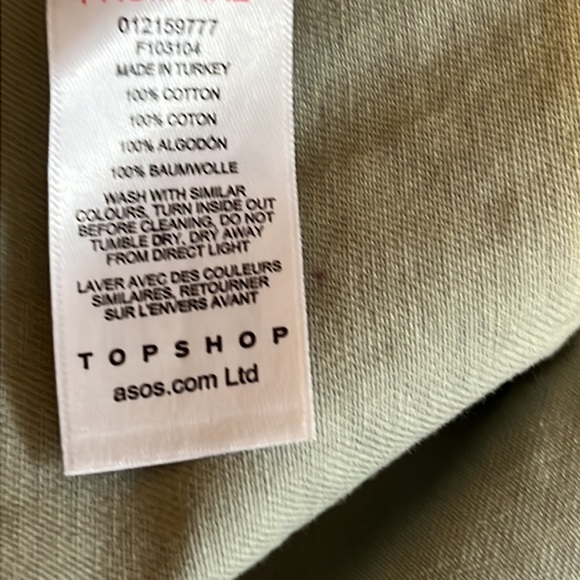 Topshop light green cotton jacket, size 6. EUC - Picture 9 of 9